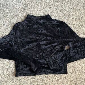 Lululemon Crushed Velvet Long Sleeve Crop Top